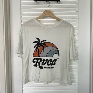 RVCA White Graphic Tee